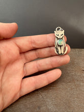 Load image into Gallery viewer, Bronze Kitty pet with Opal