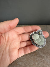 Load image into Gallery viewer, Fairy stone and vesuvianite crystal pendant