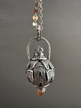 Load image into Gallery viewer, Vintage crystal and carnelian dragon egg medallion