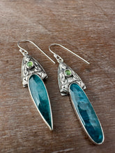Load image into Gallery viewer, Apatite Earrings with Mysterious Women