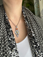 Load image into Gallery viewer, Orange Kyanite moon pendant