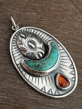 Load image into Gallery viewer, Turquoise Moon Medallion