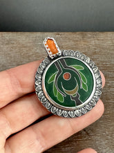 Load image into Gallery viewer, Cloisonné glass enamel with kyanite