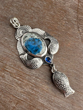 Load image into Gallery viewer, K2 and Kyanite Fish Pendant