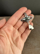 Load image into Gallery viewer, Candy Cane and Silver Bell Pendant