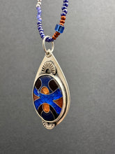 Load image into Gallery viewer, Cloisonné Glass Pendant With a Beaded Necklace