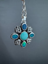 Load image into Gallery viewer, Coober Pedy opal and turquoise medalian