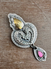 Load image into Gallery viewer, Garnet Sacred Heart pendant