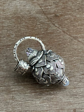 Load image into Gallery viewer, Vintage crystal and Blue Chalcedony dragon egg medallion