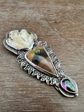 Load image into Gallery viewer, Plume Agate and Morrisonite Sacred Heart