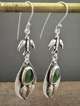 Load image into Gallery viewer, Serpentine and Leaves earrings