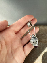 Load image into Gallery viewer, Vintage crystal and amethyst dragon egg medallion