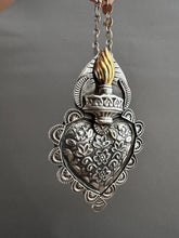 Load image into Gallery viewer, Elaborate Sacred Heart pendant