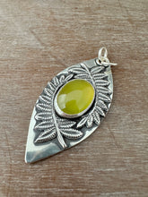 Load image into Gallery viewer, Fern and Vesuvianite pendant