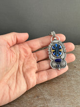Load image into Gallery viewer, Cloisonné and Lapis Medallion