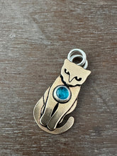 Load image into Gallery viewer, Bronze Kitty Pet with Blue Apatite