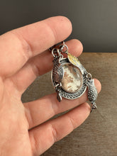 Load image into Gallery viewer, Lodolite Quartz Fish Parable Pendant 2