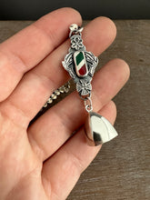 Load image into Gallery viewer, Candy Cane and Silver Bell Pendant