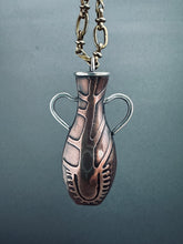 Load image into Gallery viewer, Amphora Pendant with etched hand drawing