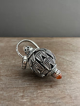 Load image into Gallery viewer, Vintage crystal and carnelian dragon egg medallion