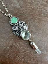 Load image into Gallery viewer, Green amethyst bird medallion
