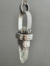 Load image into Gallery viewer, Quartz Crystal and Vintage Swarovski Medallion