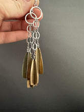 Load image into Gallery viewer, Brass and sterling silver jingle earrings