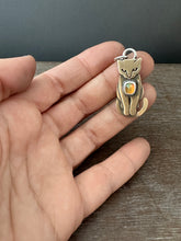 Load image into Gallery viewer, Bronze Kitty Pet with Opal