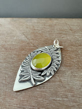 Load image into Gallery viewer, Fern and Vesuvianite pendant