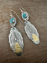 Load image into Gallery viewer, Our Lady of Guadalupe and turquoise earrings