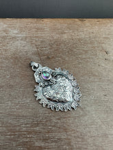 Load image into Gallery viewer, Mystic topaz Sacred Heart pendant