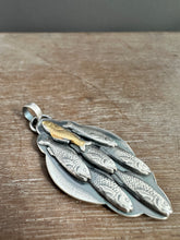 Load image into Gallery viewer, Silver fish parable pendant