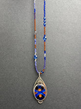 Load image into Gallery viewer, Cloisonné Glass Pendant With a Beaded Necklace