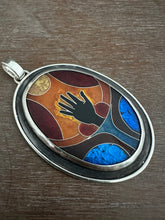 Load image into Gallery viewer, The Hand of the Maker 2, Coisonne Enamel Medallion