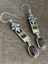 Load image into Gallery viewer, Brazilian Polychrome Jasper Earrings with Tourmaline drops