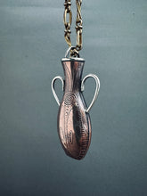 Load image into Gallery viewer, Amphora Pendant with etched hand drawing 3