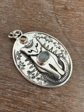 Load image into Gallery viewer, Jewel Cat with Grey Moonstone and Brown Tourmaline