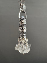 Load image into Gallery viewer, Handmade herkimer crystal Tassel with blue chalcedony