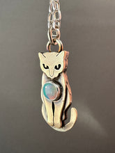 Load image into Gallery viewer, Bronze Kitty pet with Opal
