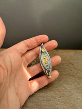 Load image into Gallery viewer, Opal and herkimer quartz with 23k gold keum boo pendant o