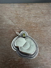 Load image into Gallery viewer, Fairy stone and vesuvianite crystal pendant