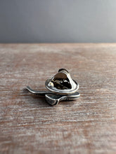 Load image into Gallery viewer, Silver Saxophone pin, lapel pin, scatter pin