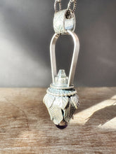 Load image into Gallery viewer, Vintage crystal and amethyst dragon egg medallion