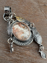 Load image into Gallery viewer, Lodolite Quartz Fish Parable Pendant 2