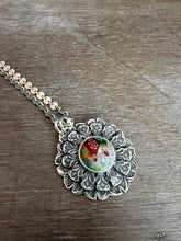 Load image into Gallery viewer, Millefiori glass pendant with flowers