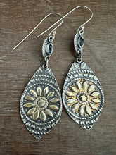 Load image into Gallery viewer, Blue topaz keum boo earrings