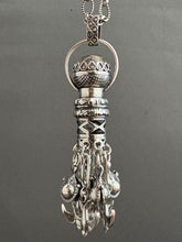 Load image into Gallery viewer, Handmade Bell and Birds Tassel with Vintage Swarovski Crystal