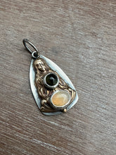 Load image into Gallery viewer, Bronze Mysterious Woman Pendant with Opal