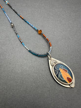 Load image into Gallery viewer, Cloisonné Glass Pendant With a Beaded Necklace