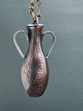 Load image into Gallery viewer, Amphora Pendant with etched bird drawing